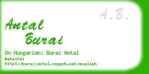 antal burai business card